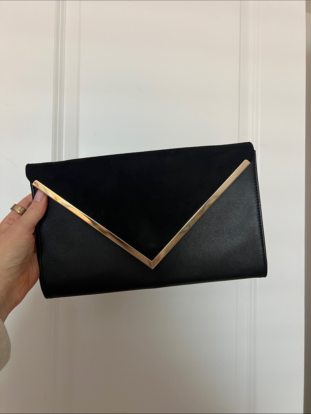 Leather/ Suede Clutch